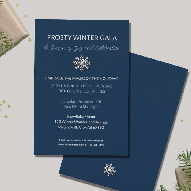 Invitation Élégante du gala d'hiver (Créateur téléchargé)