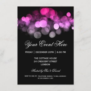 Invitation élégante du parti Pink Black