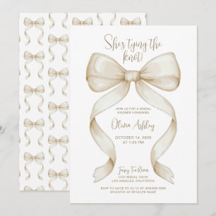 Invitation Elégante Elle noue la Fête des mariées de la ceint