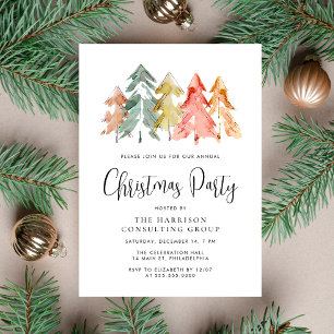 Invitation Élégante Entreprise Fête de Noël d'entreprise