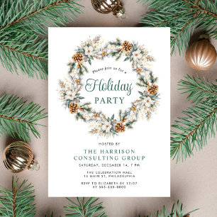 Invitation Élégante Entreprise Fête de Noël d'entreprise