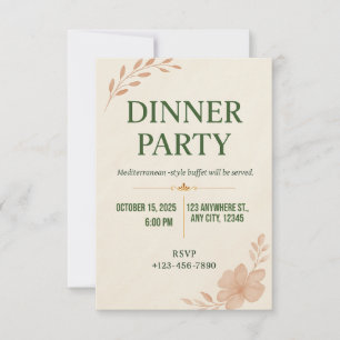 Invitation élégante et minimaliste pour une soirée