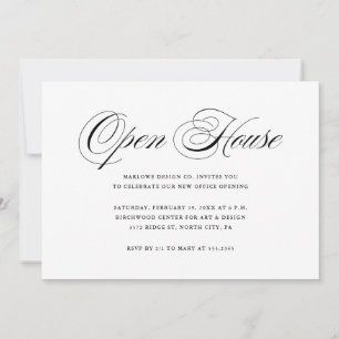 Invitation Elégante et simple entreprise Open House Invitatio