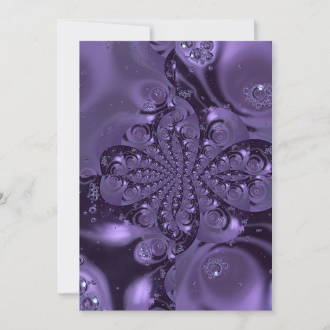 Invitation Élégante étincelle Royale Purple Liquide (Devant)