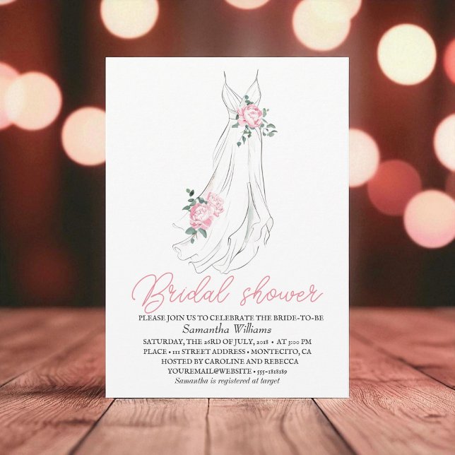 Invitation Elégante Eucalyptus Peonies Fête des mariées flora (Créateur téléchargé)