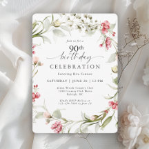 Invitation élégante féminine à l'aquarelle florale