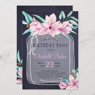 Invitation Elégante fête d'anniversaire de la marine de jarre