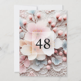 Invitation Elégante fête d'anniversaire de l'aquarelle fleuri