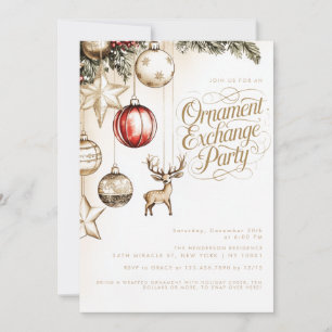 Invitation Élégante fête de Noël