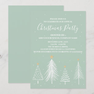 Invitation Élégante fête de Noël au bureau de l'entreprise
