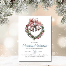 Élégante Fête de Noël de la couronne rose Bell