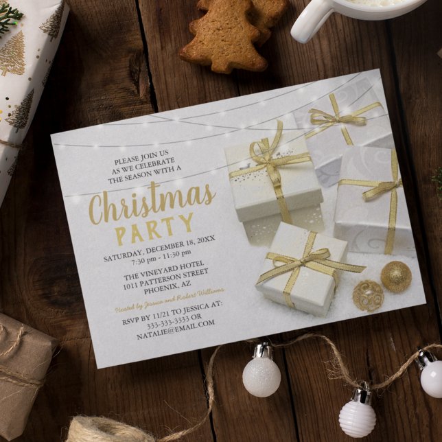 Invitation Élégante fête de Noël d'entreprise (Créateur téléchargé)