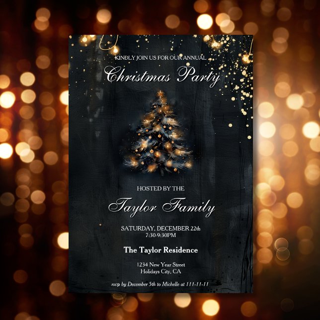 Invitation Élégante fête de Noël d'entreprise d'hiver (Créateur téléchargé)