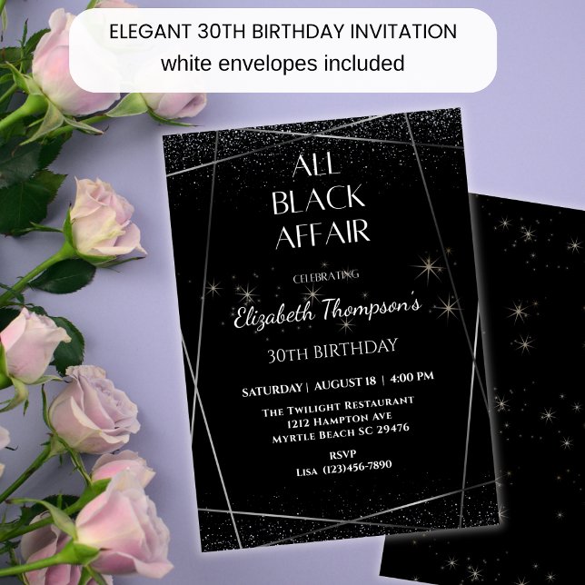 Invitation Élégante fête de retraite Docteur noir et blanc (Créateur téléchargé)