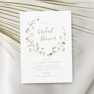 Invitation Elégante Fête des mariées de Boho Rustique Fleur s