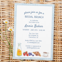 Elégante Fête des mariées de Brunch En vichy pique
