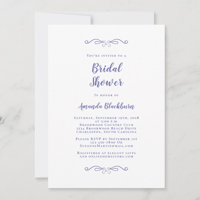 Invitation Élégante Fête des mariées de fenêtre Script modern (Devant)