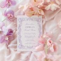 Élégante Fête des mariées de Lavande romantique Vi