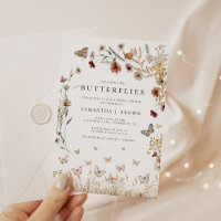 Élégante Fête des mariées de papillons floraux