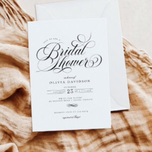 Invitation Élégante Fête des mariées de script de calligraphi