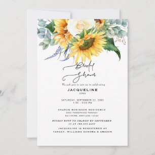 Invitation Elégante Fête des mariées de tournesol automne Euc
