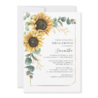 Elégante Fête des mariées de tournesol floral Euca