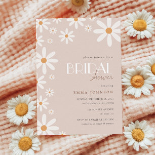 Invitation Elégante Fête des mariées en terre cuite Daisy