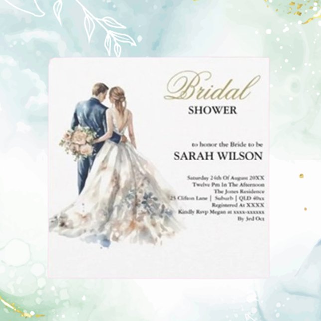 Invitation Élégante Fête des mariées florale Blush (Celebrate love with our Elegant Blush Floral Bridal Shower Invitation. )