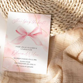 Invitation Élégante Fête des mariées "She’s Tying the Knot"