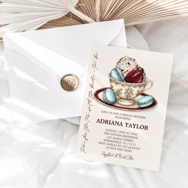 Invitation Elégante Fête des mariées Tea Party (Créateur téléchargé)