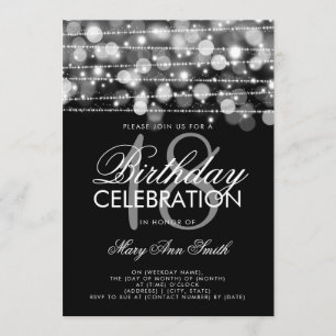 Invitation Élégante fête du 18e anniversaire étincelle l'arge