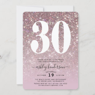 Invitation Élégante fête du 30e anniversaire