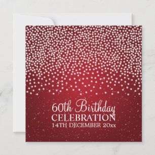 Invitation Élégante fête du 60e anniversaire Simple Sparkle R