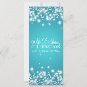 Invitation Élégante fête du 60e anniversaire Winter Sparkle B