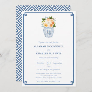 Invitation Élégante Fleurs d'automne Ginger Jar Mariage