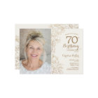 Elégante Gold Floral Photo 70e anniversaire