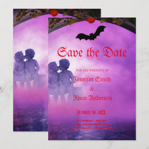 Invitation élégante gothique pour mariage à conser