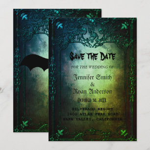 Invitation élégante gothique pour mariage à conser