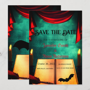 Invitation élégante gothique pour mariage à reteni