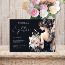 Elégante Lady Debutante Floral 18ème Anniversaire