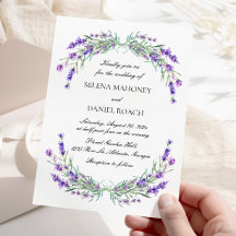 Élégante Lavande Fleurs Violet Mariage