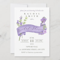 Invitation Élégante Lavendar Douche nuptiale
