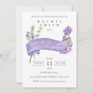 Invitation Élégante Lavendar Douche nuptiale