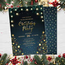 Élégante Maison de Noël Or Fête d'entreprise