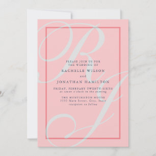 Invitation Élégante Mariage de corail
