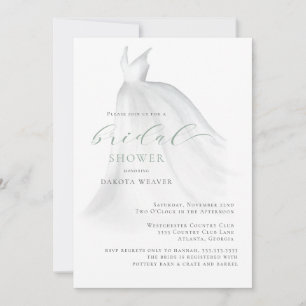 Invitation Elégante Mariage Sage Green Fête des mariées de ro