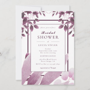 Invitation Élégante Mariage sous le thème de feuilles de Bour