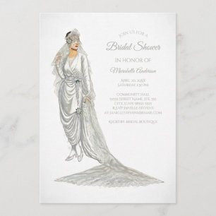 Invitation Élégante mariée Vintage en blouse