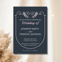 Elégante marine classique et Mariage blush