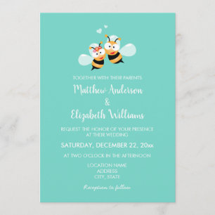 Invitation Elégante Menthe Classique À Être Mignonne Mariage